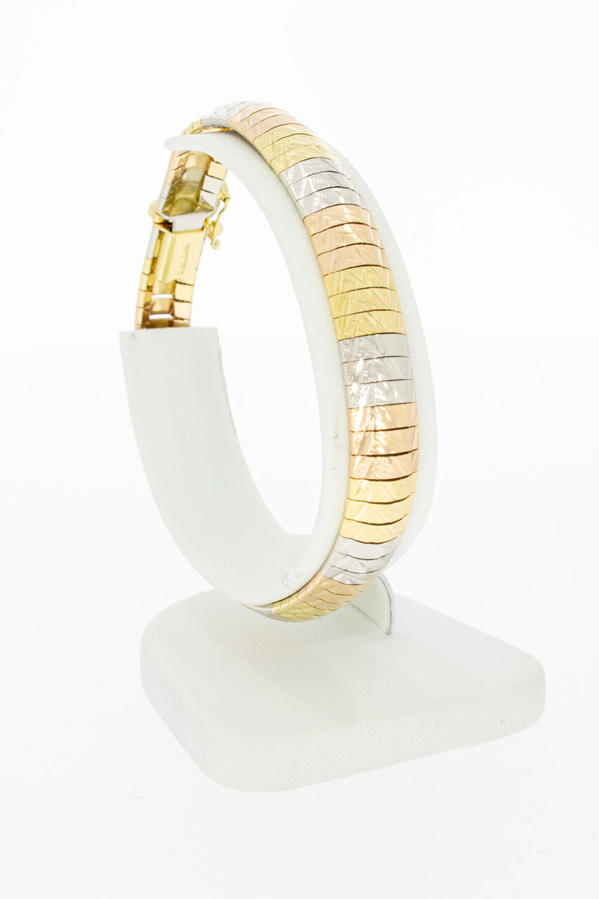 18 Karaat goud plaatjes armband - 19,3 cm