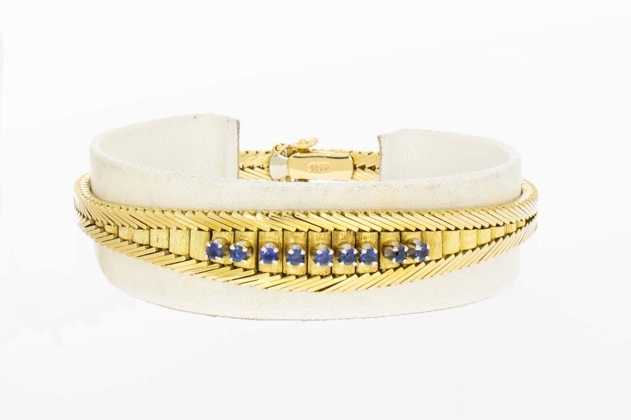 14 Karaat gouden dames armband - 19 cm