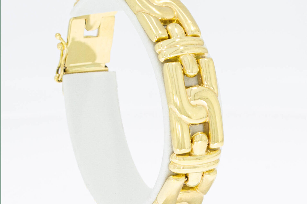 14 Karaat goud brede armband - 17,9 cm