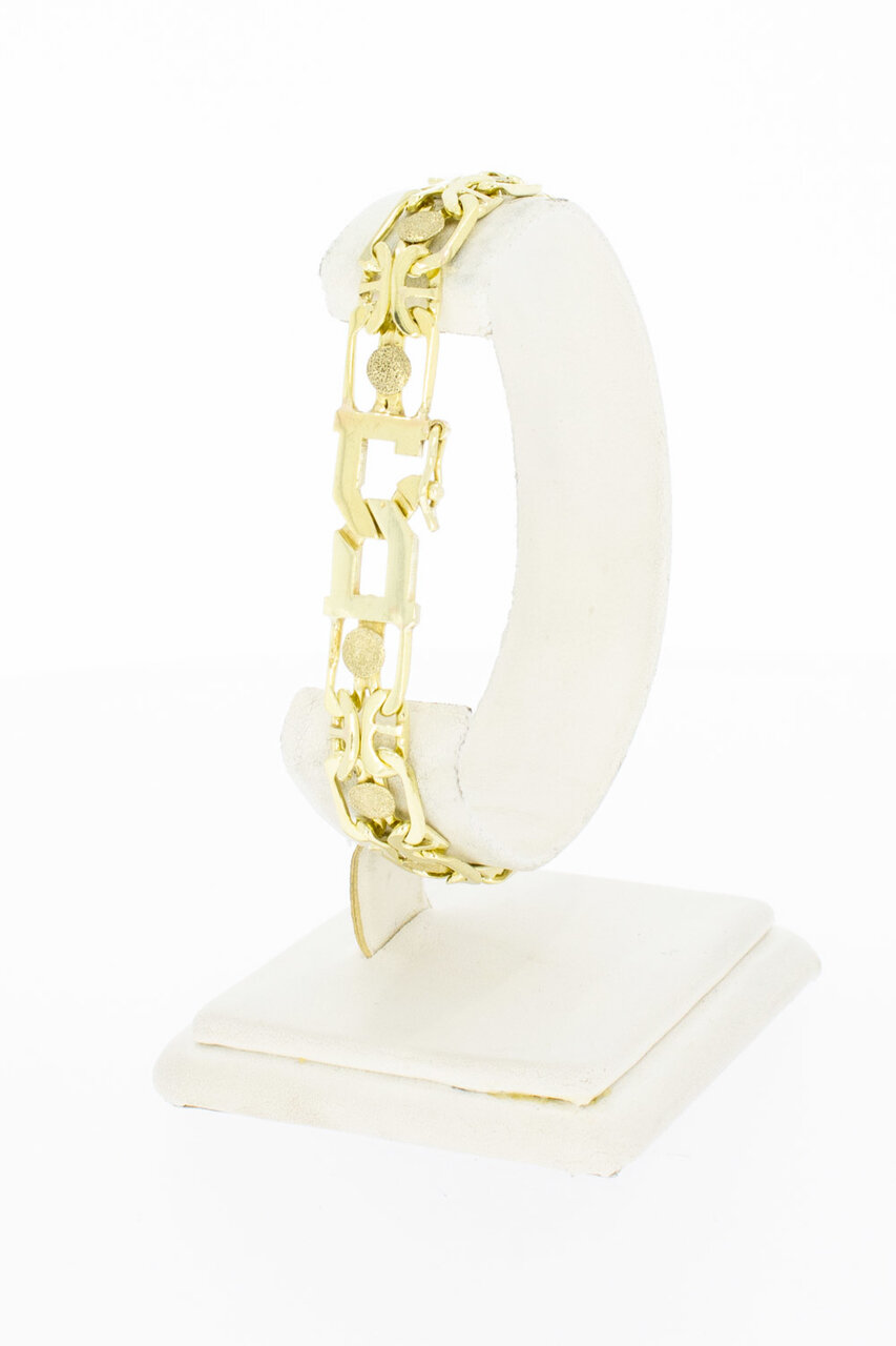 14 Karaat Staafjes armband goud - 19,8 cm