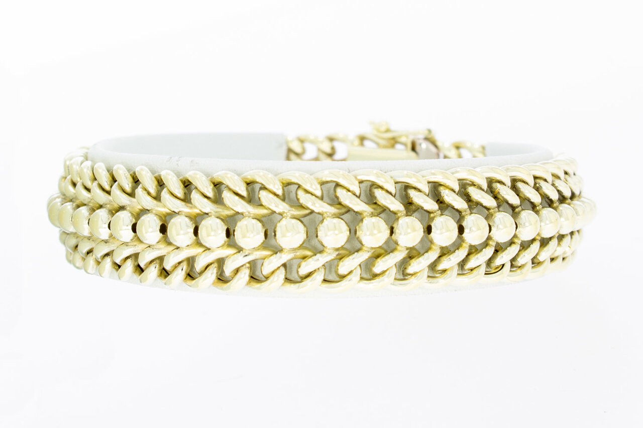 14 Karaat gevlochten armband - 19,4 cm