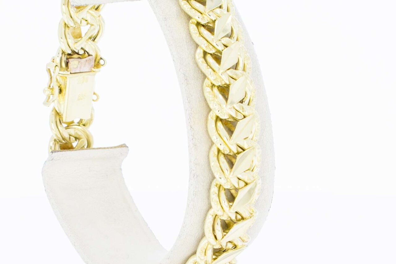 14 Karaat gevlochten armband - 20,3 cm