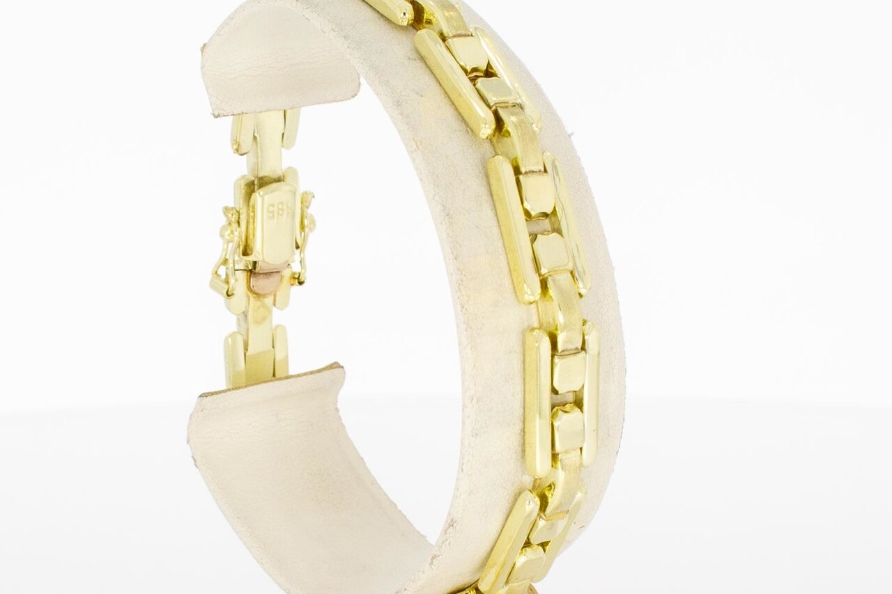 14 Karaat gouden Staafjes armband - 19,5 cm