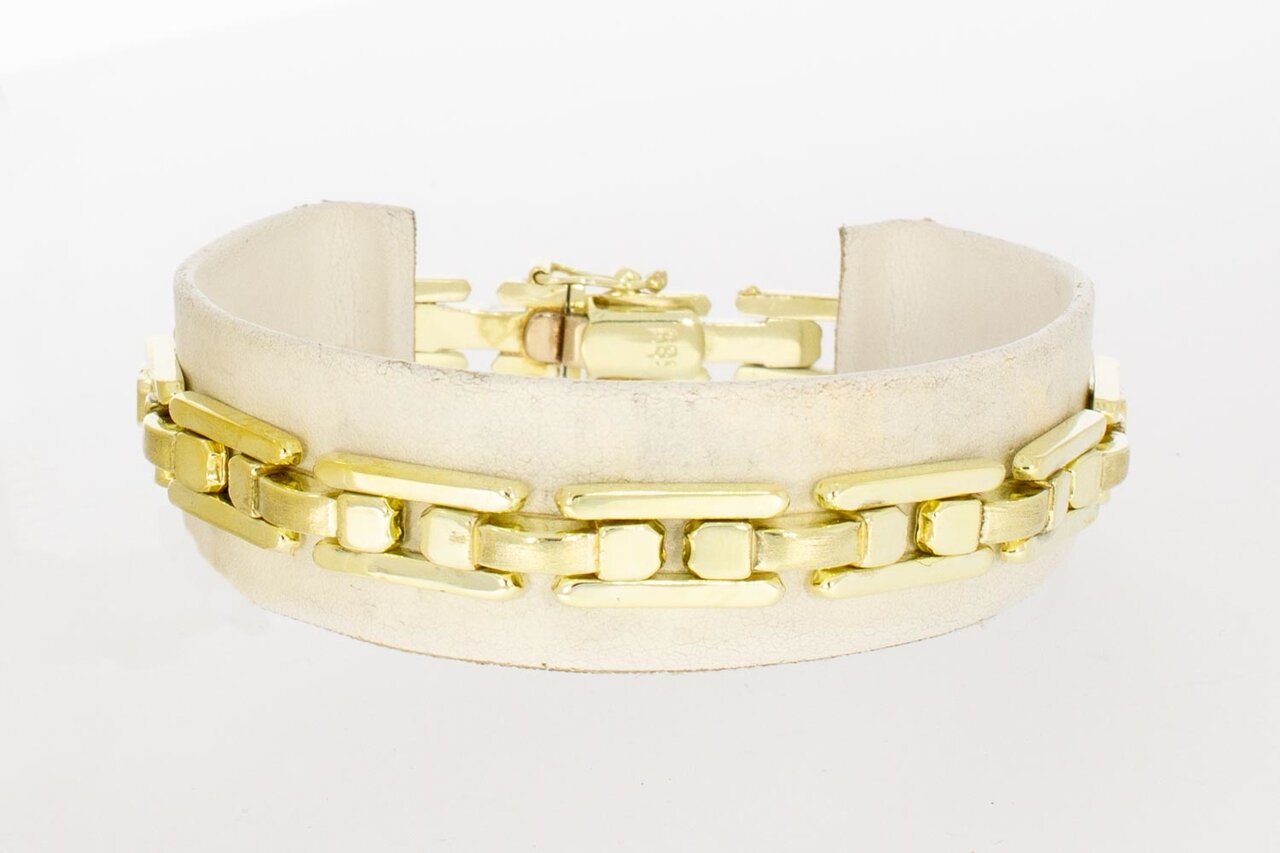 14 Karaat gouden Staafjes armband - 19,5 cm
