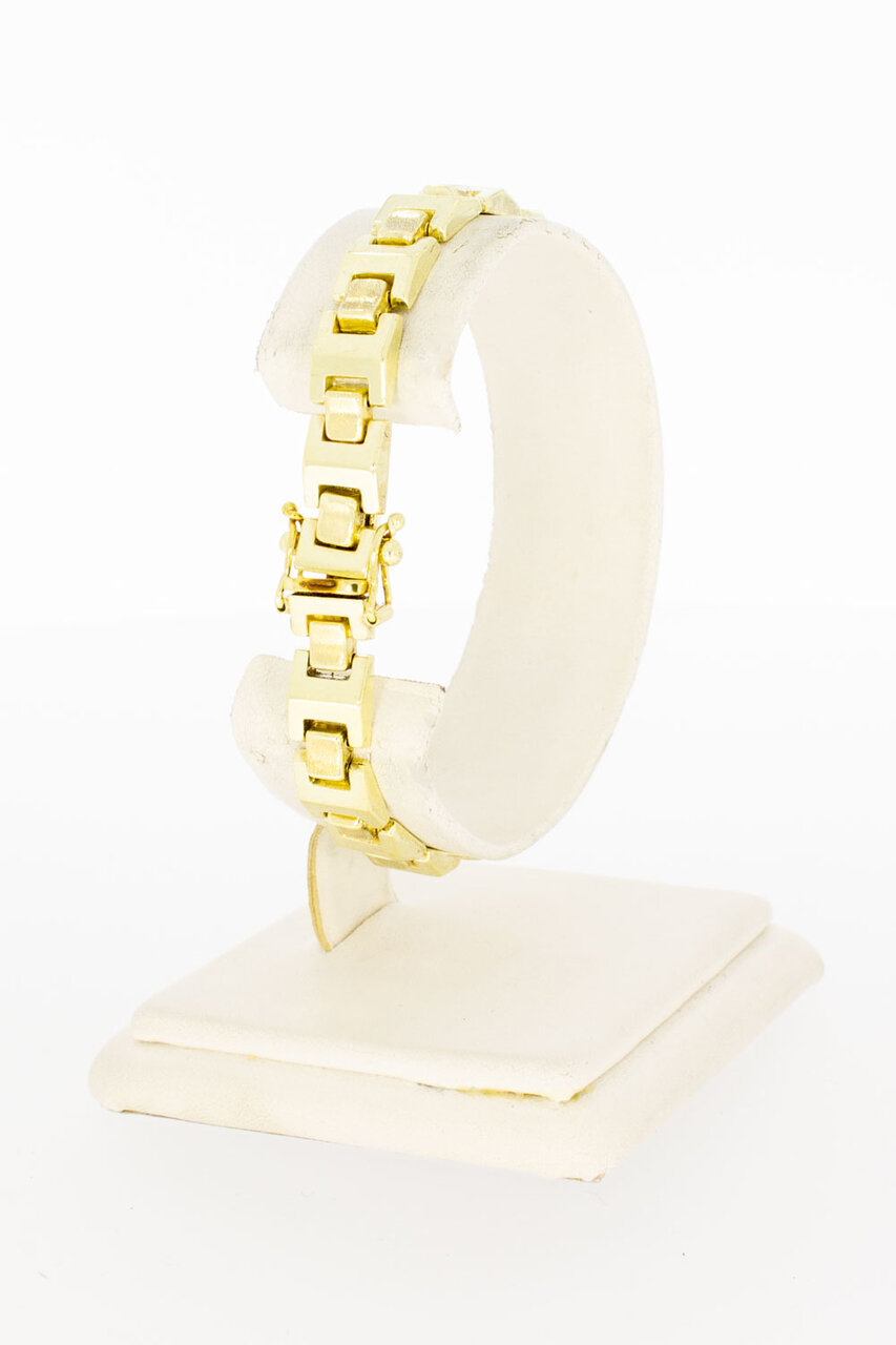 14 Karaat gouden schakelarmband - 18,5 cm