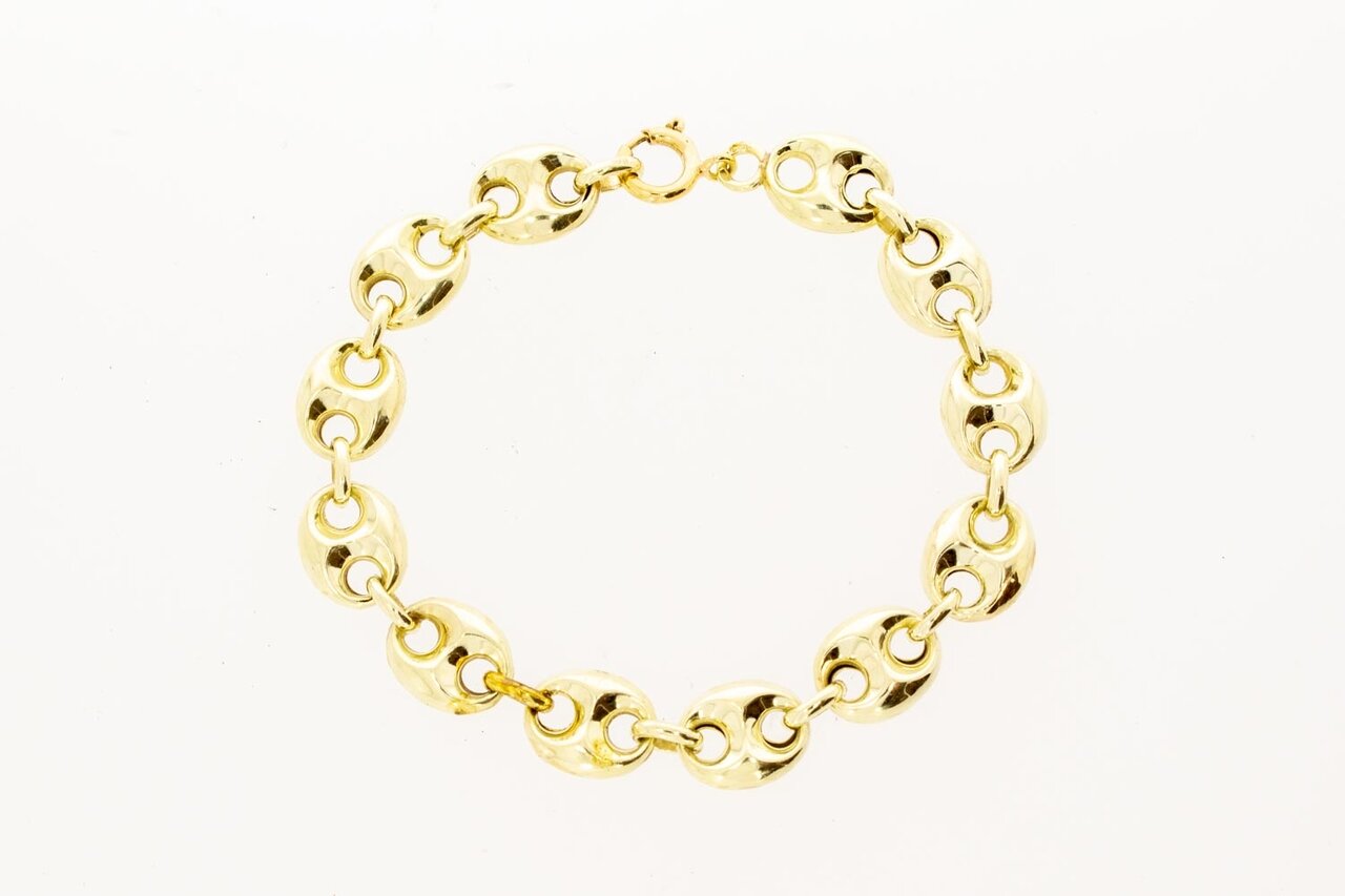 14 Karaat goud Anker schakelarmband - 19,0 cm