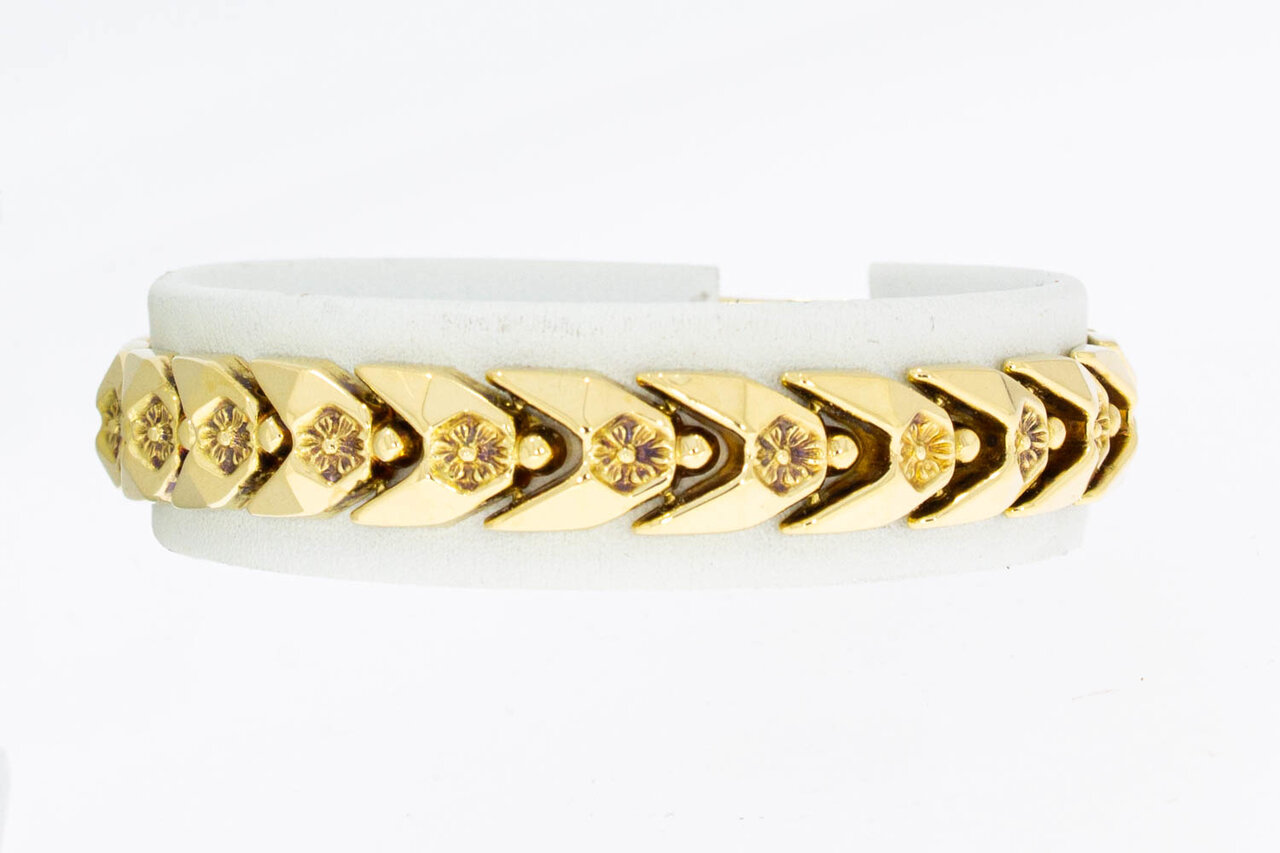 14 Karaat Vintage dames schakelarmband - 16,8 cm