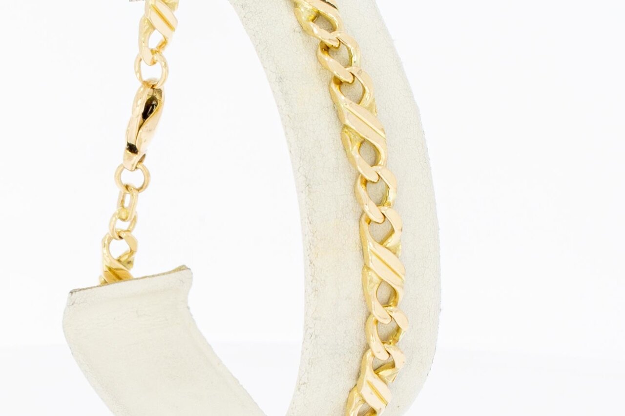 14 Karaat gouden Infinity armband - 21,1 cm