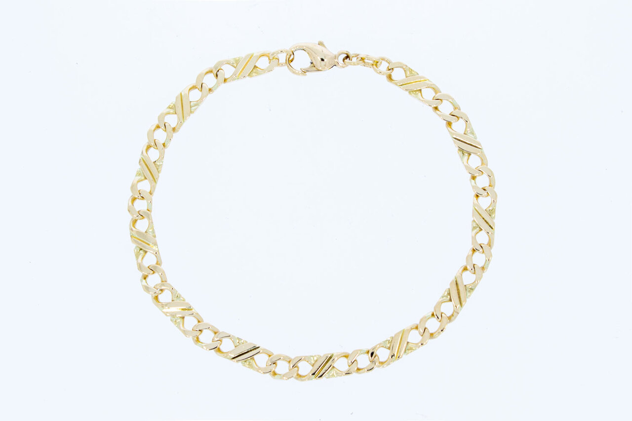 14 Karaat gouden Infinity armband - 21,1 cm