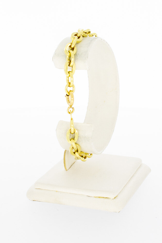 18 Karaat Anker schakelarmband - 20 cm