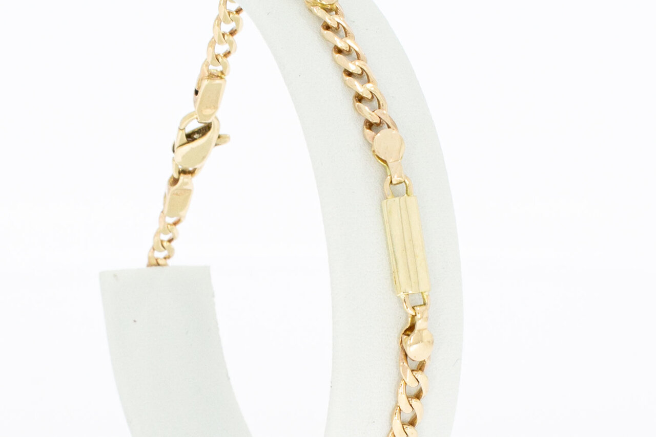 14 Karaat goud Gourmet armband - 21,2 cm
