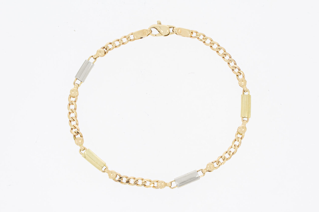14 Karaat goud Gourmet armband - 21,2 cm
