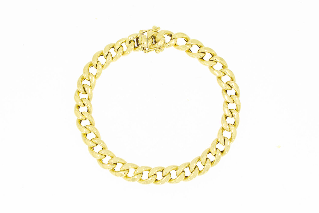 14 Karaat Gourmet schakelarmband - 18,5 cm