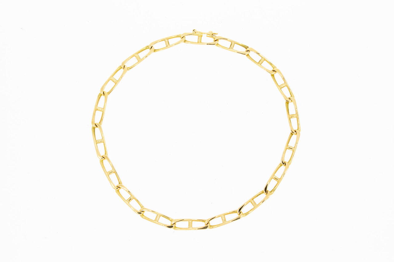 14 Karaat gouden Anker armband - 21,8 cm