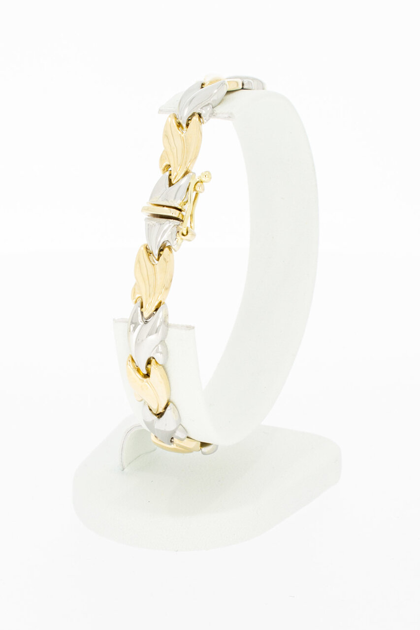 14 Karaat bicolor goud armband - 19,8 cm