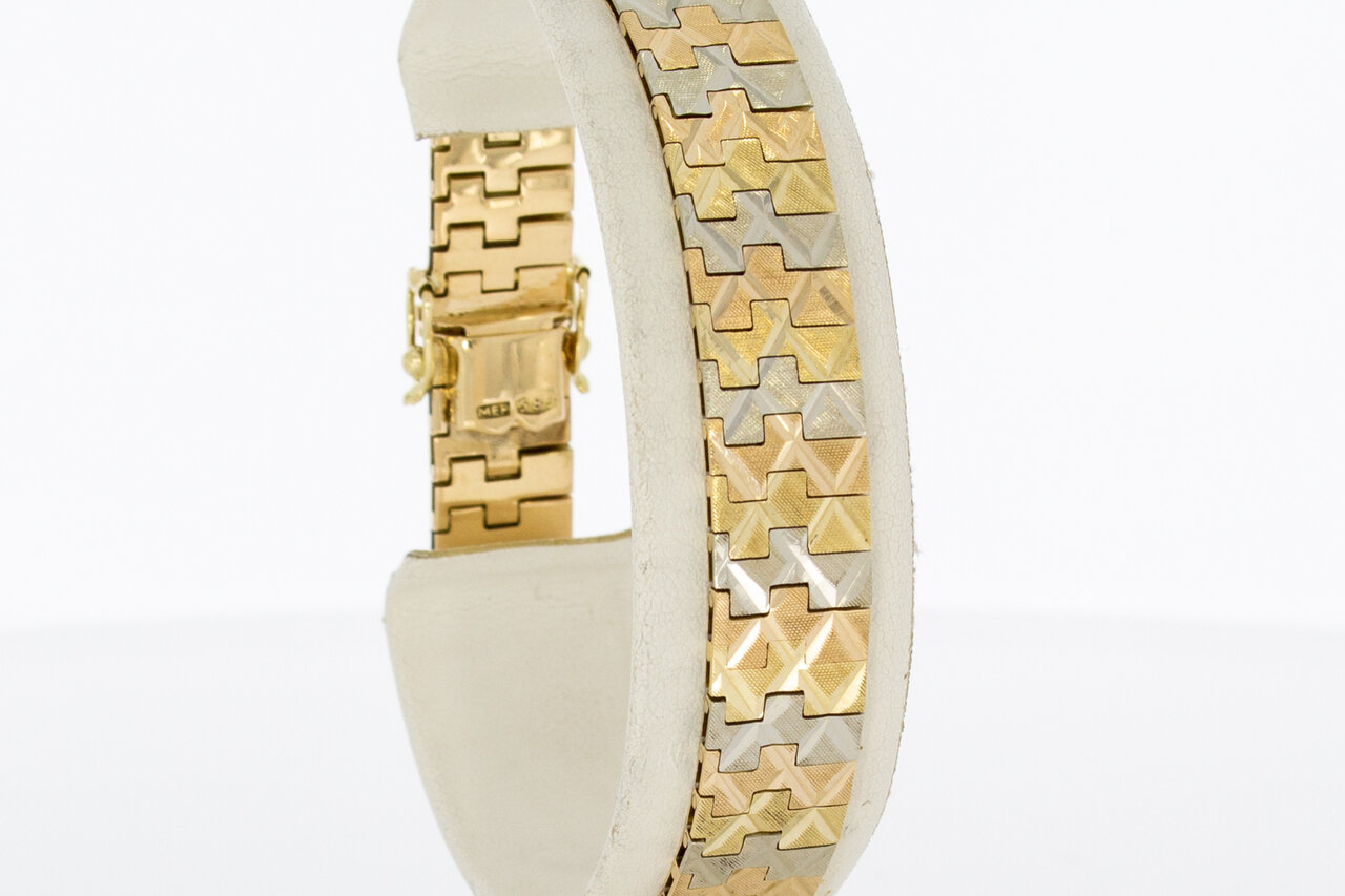 Vintage 14 Karaat goude armband - 19 cm