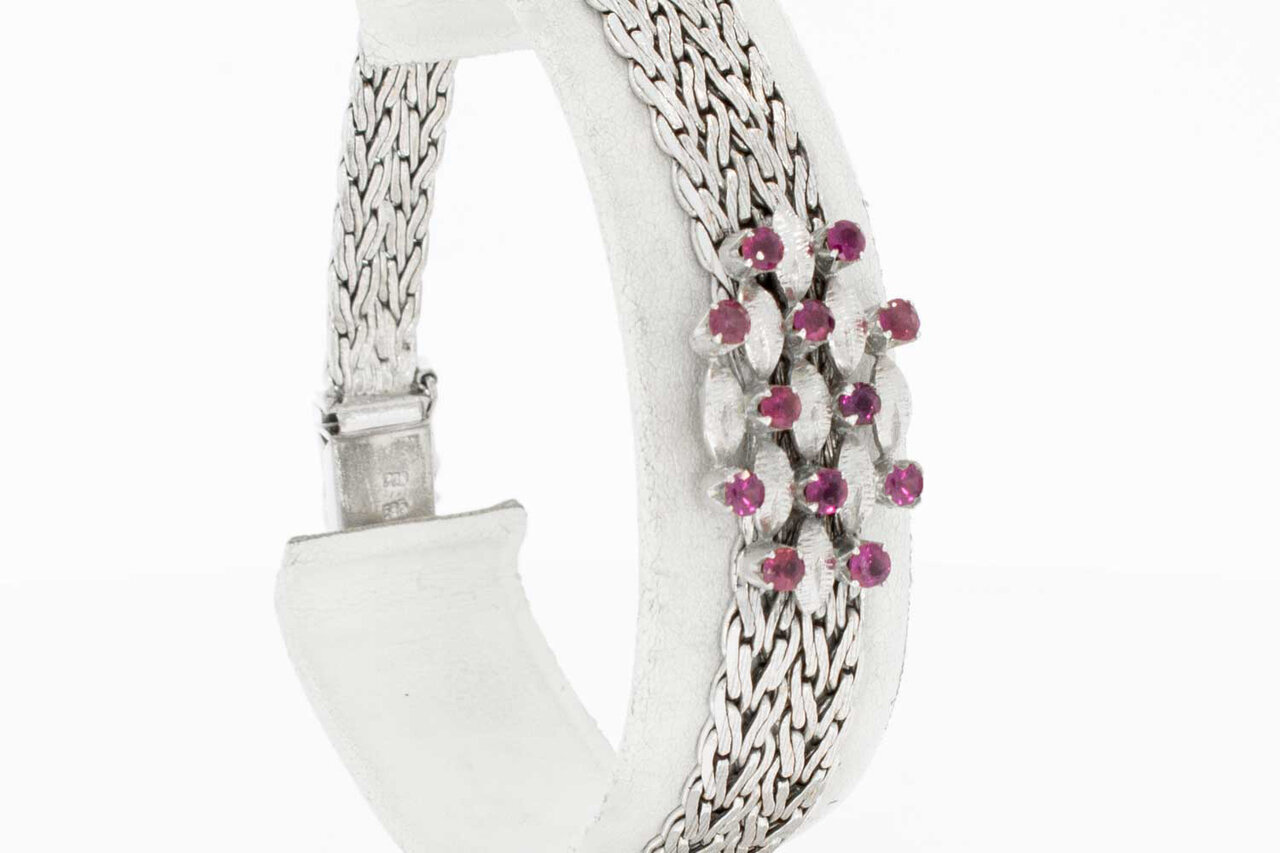 Edelsteen- armband 14 Karaat goud - 20 cm