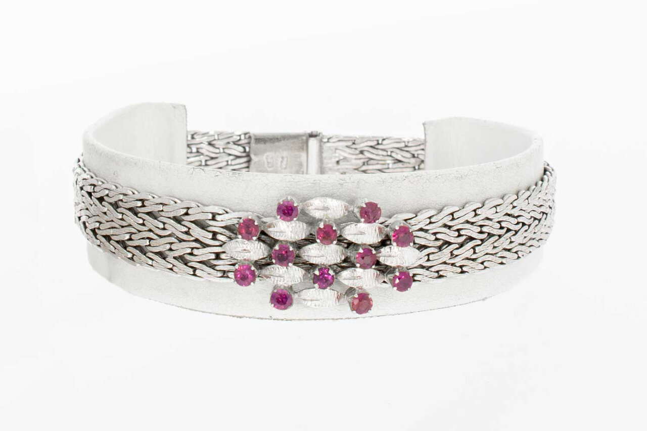 Edelsteen- armband 14 Karaat goud - 20 cm