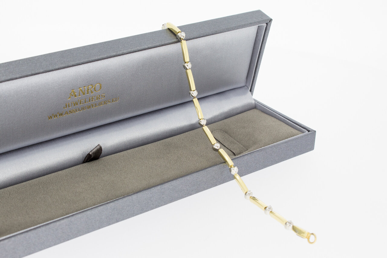 18 Karaat goud diamant Tennis - armband - 19 cm