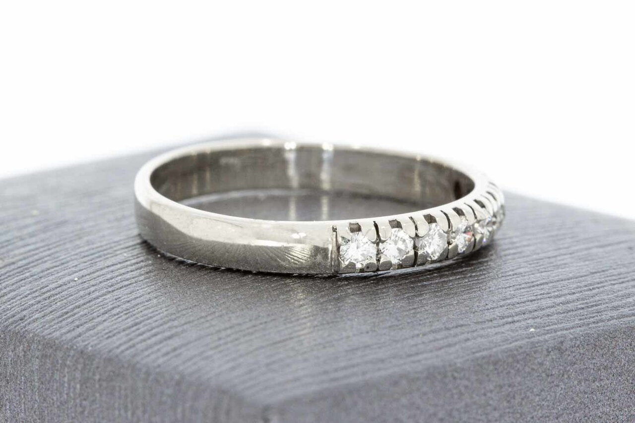 Diamant ring 18 karaat witgoud - 18,9 mm