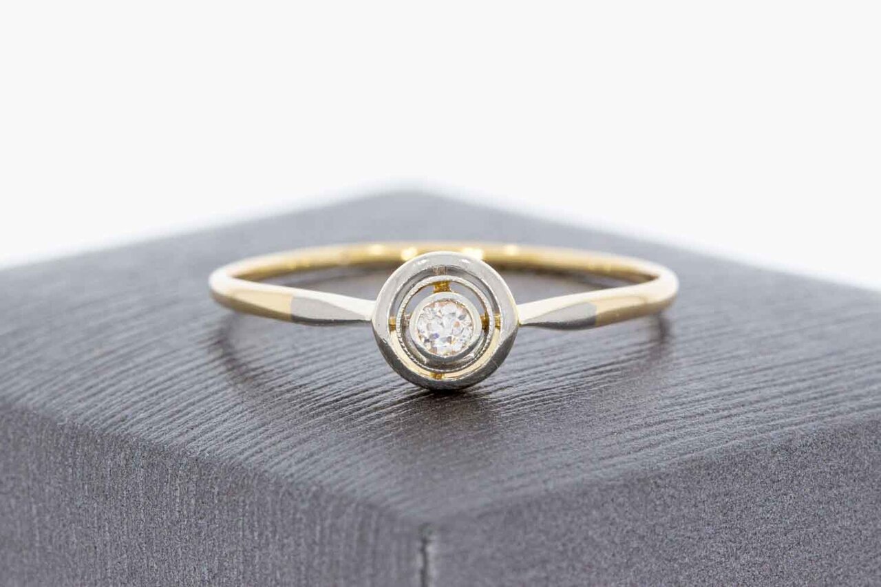 14 Karaat gouden diamantring - 19,9 mm