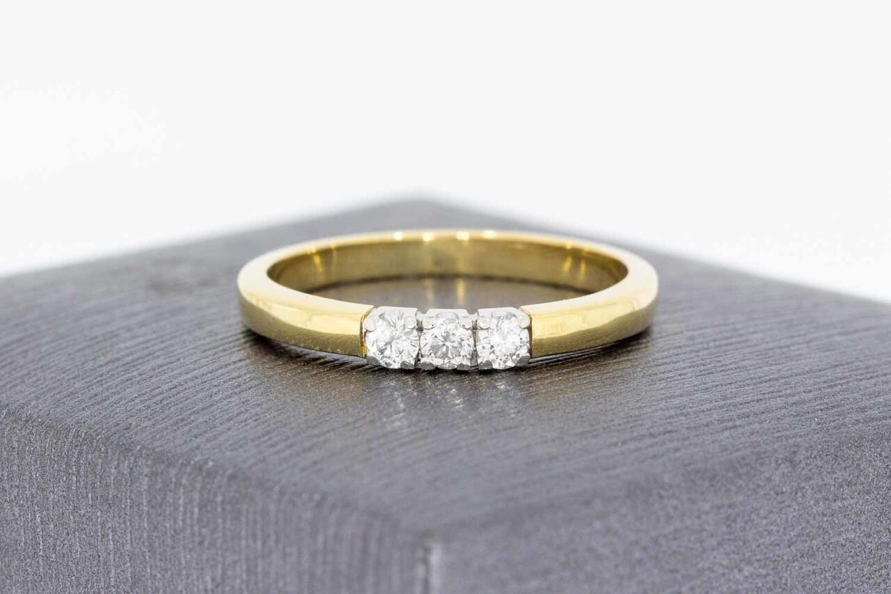 14 Karaat diamant Aanschuifring - 16,6 mm