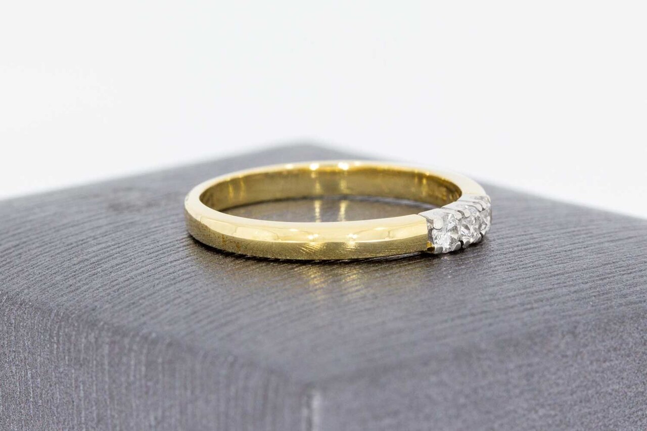 14 Karaat diamant Aanschuifring - 16,6 mm