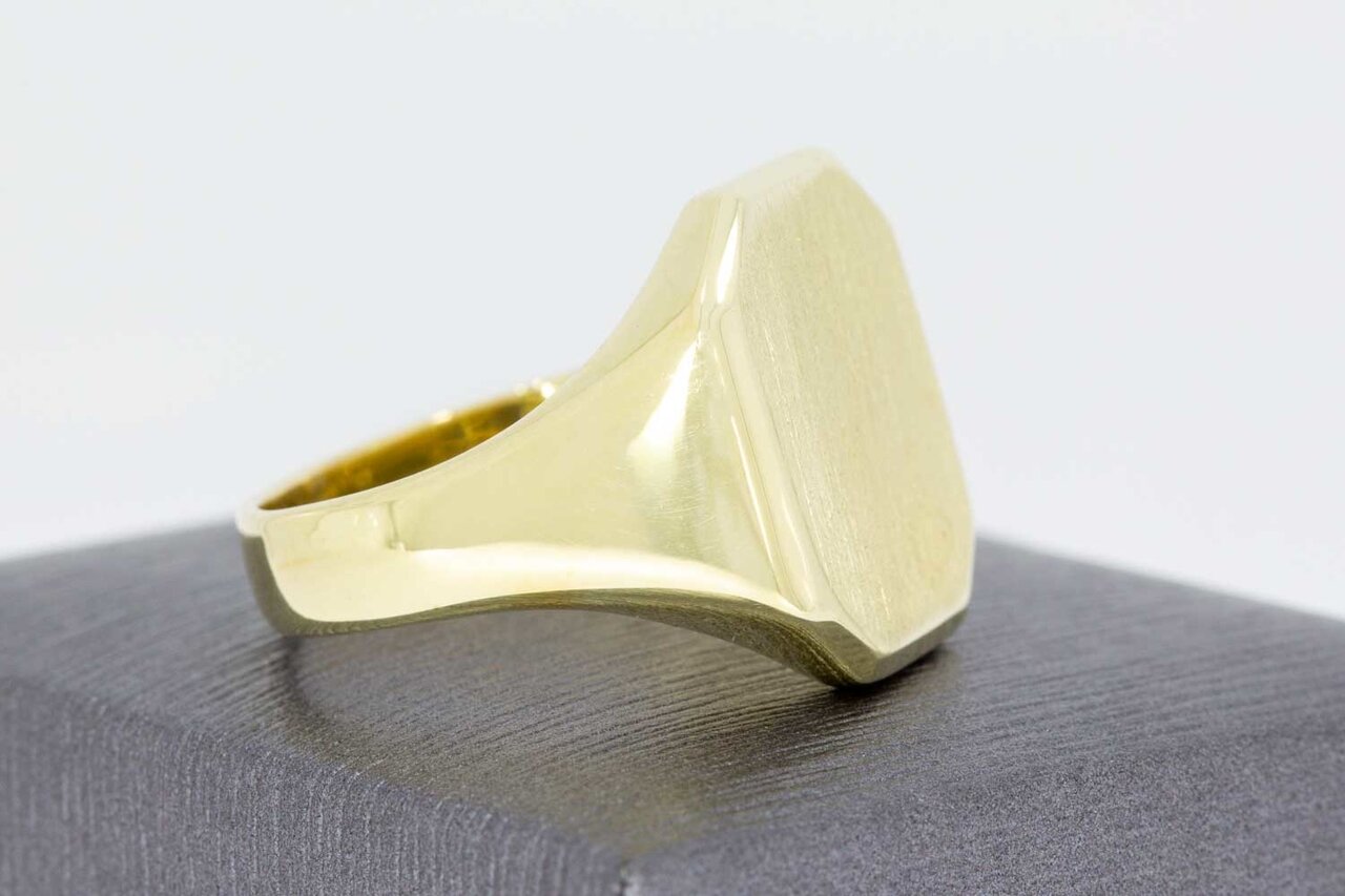 Gouden mannen Zegelring 14 karaat - 21,1 mm