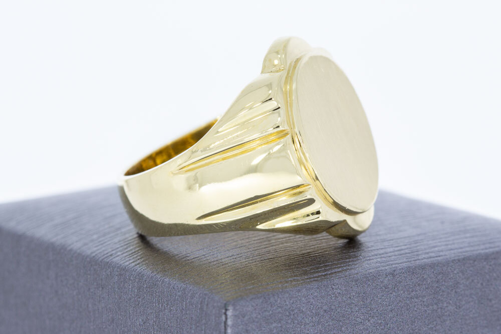 14 karaat gouden heren Zegelring - 21 mm