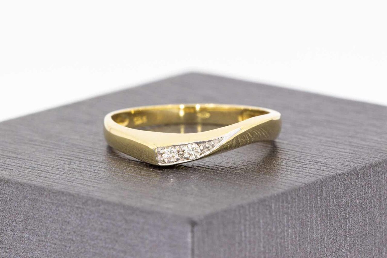 14 Karaat dames diamant ring - 17,7 mm