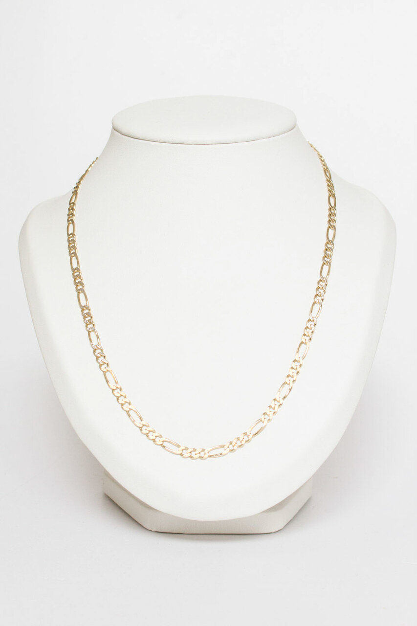 14 Karaat geelgouden Figaro ketting - 62 cm