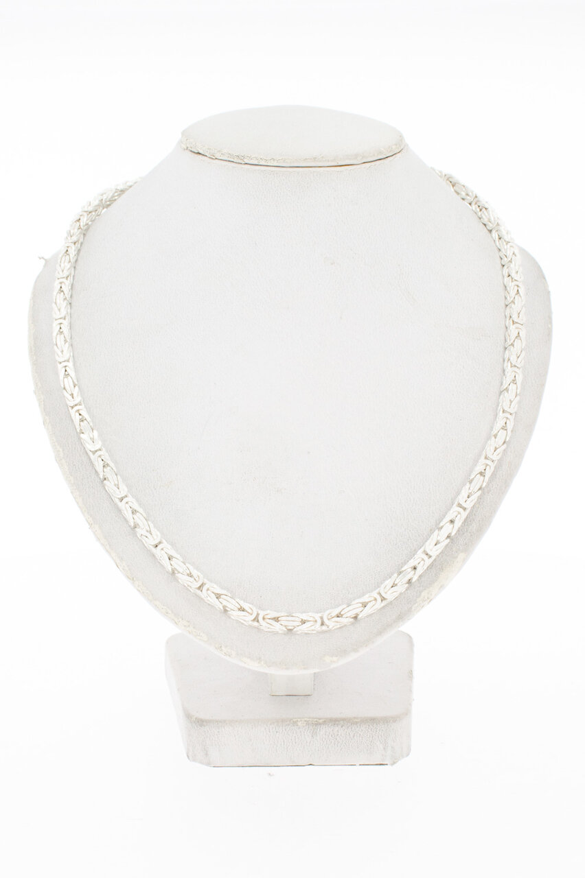 Zilveren (925) Byzantijnse Koningsketting - 45 cm