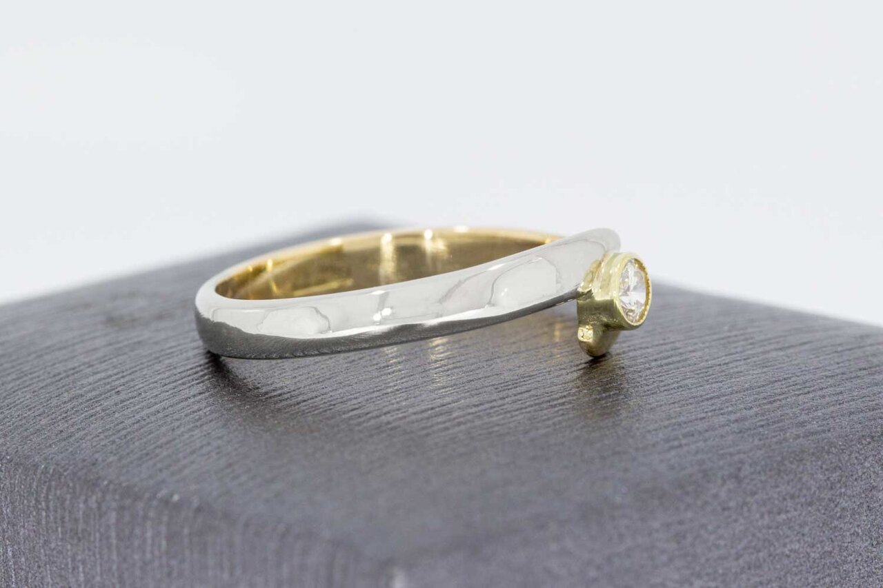 14 karaat gouden diamant ring - 18,6 mm