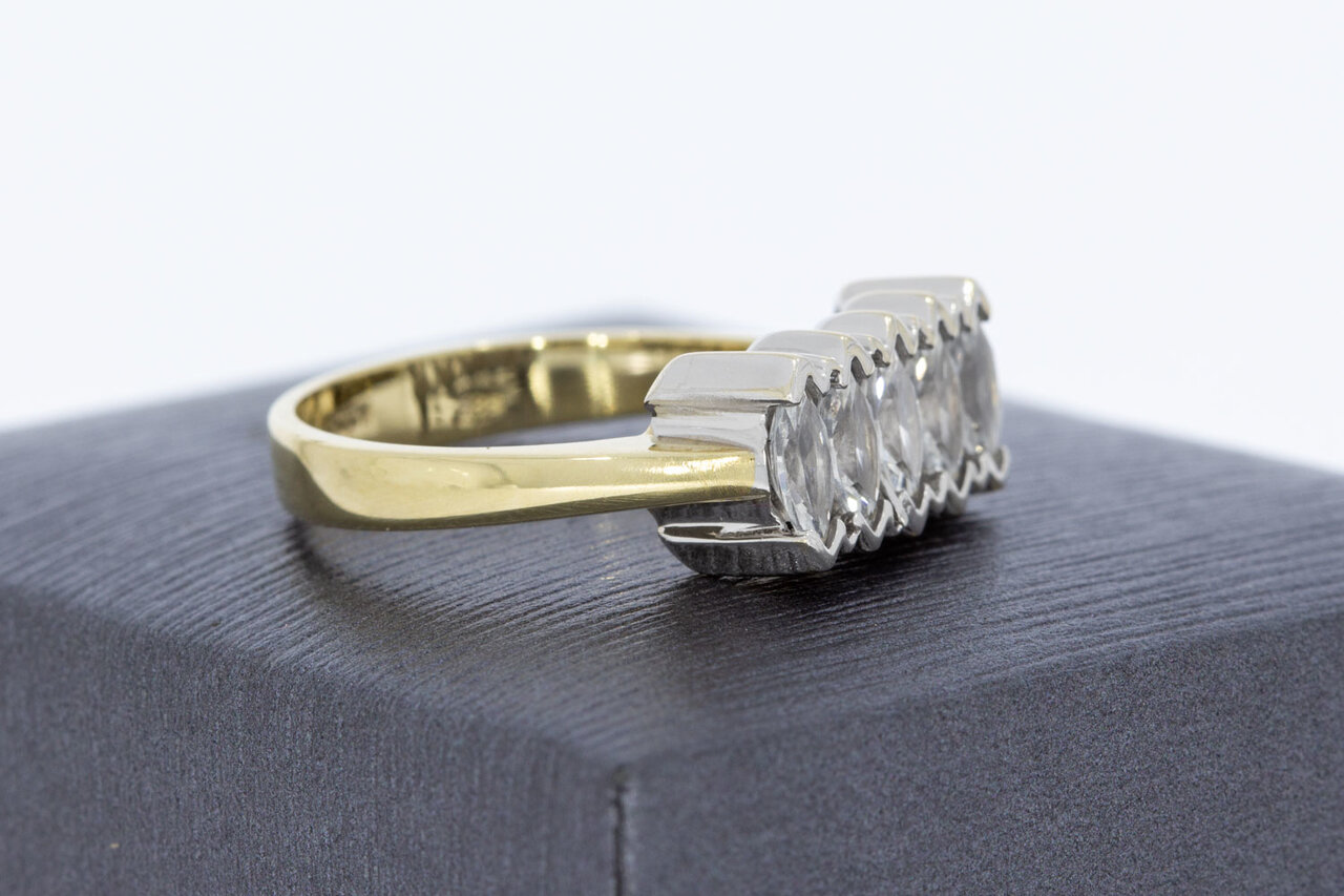14 Karaat gouden Saffier damesring - 18,2 mm