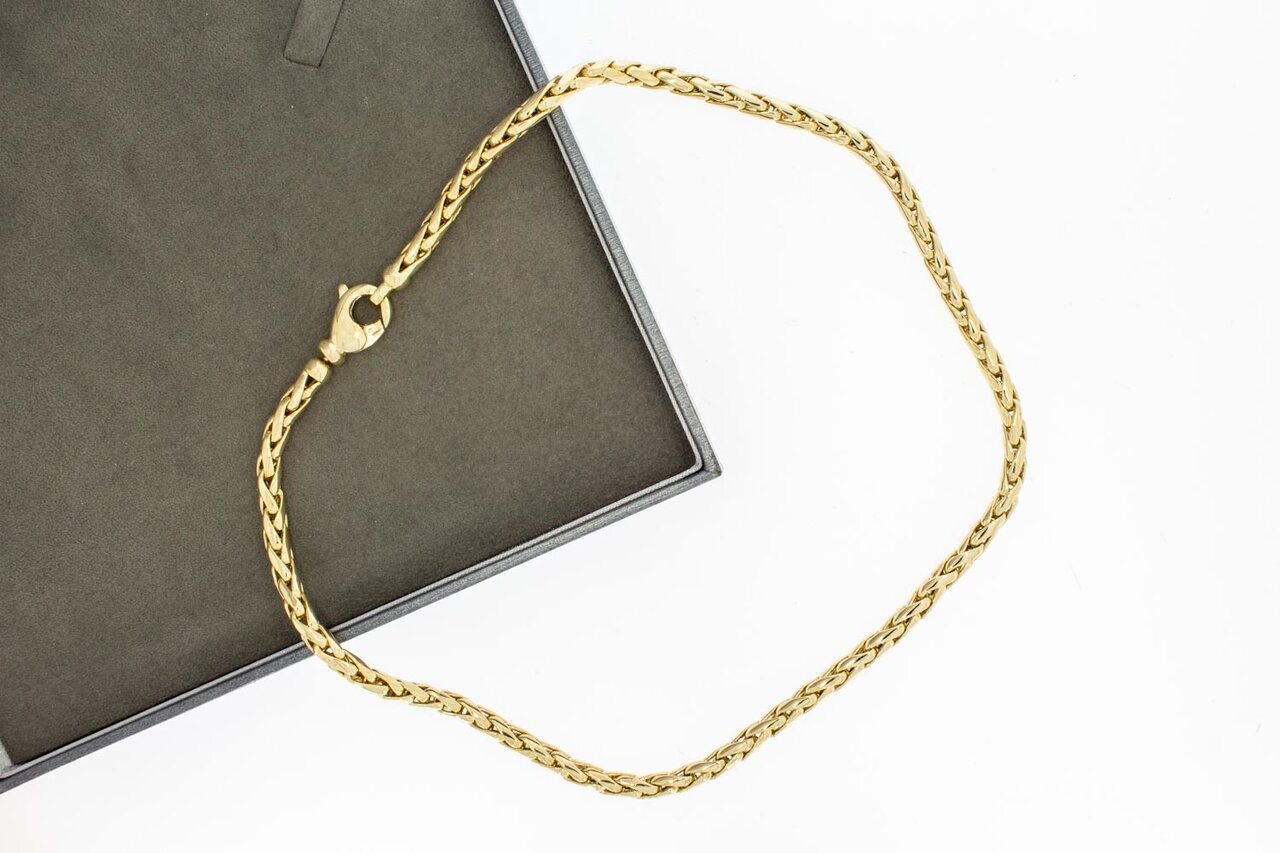 Geelgouden Vossenstaart ketting - 46,3 cm