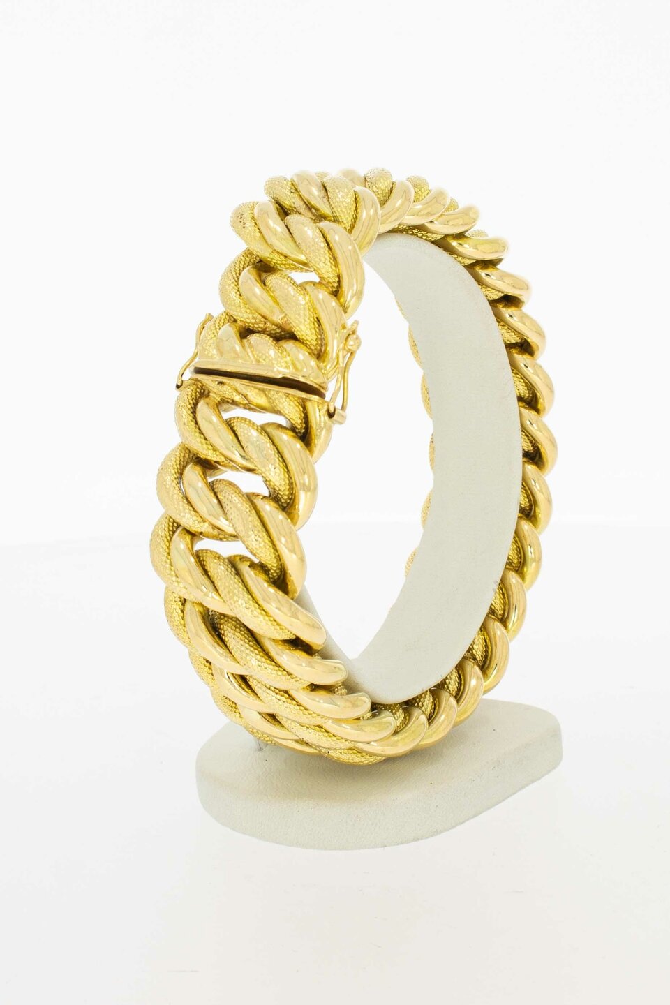 18 karaat gevlochten armband - 21,2 cm