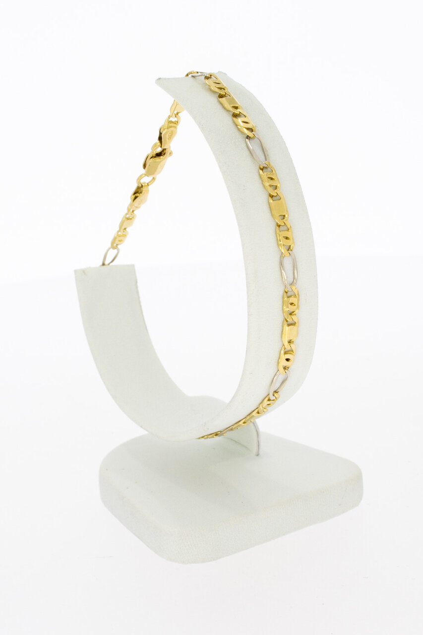 18 Karaat Valkoog armband - 21,6 cm