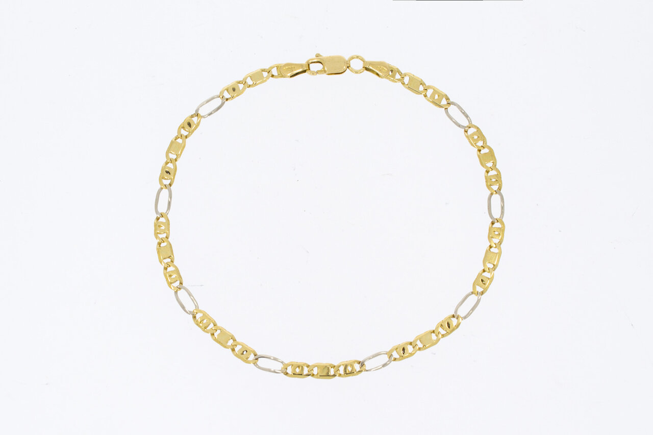 18 Karaat Valkoog armband - 21,6 cm