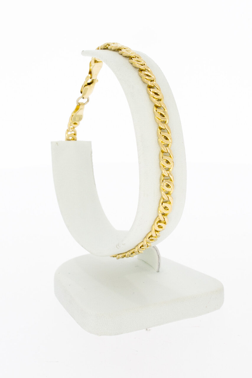 14 Karaat Valkoog armband - 19,8 cm