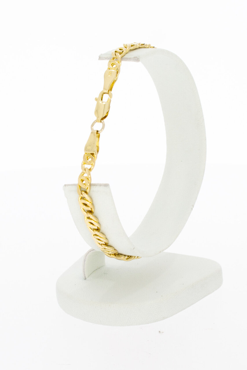 14 Karaat Valkoog armband - 19,8 cm