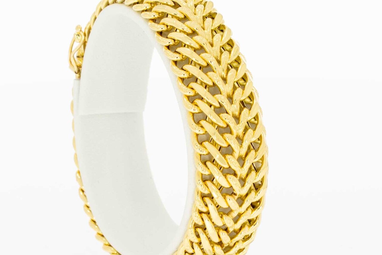 18 karaat goud dames armband - 16,4 cm