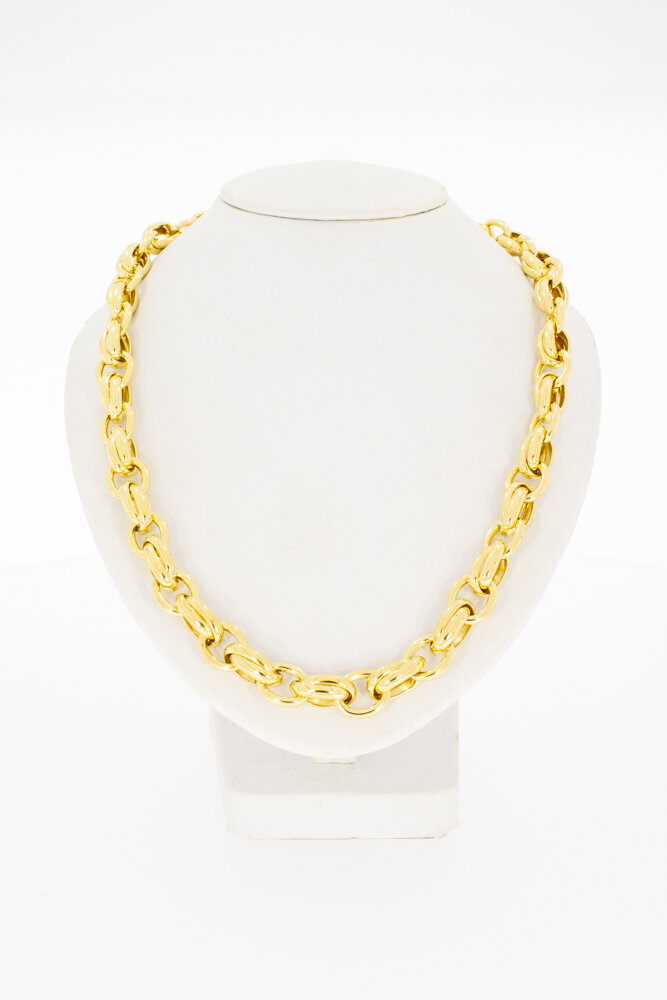 Anker heren ketting 18 karaat goud - 46 cm