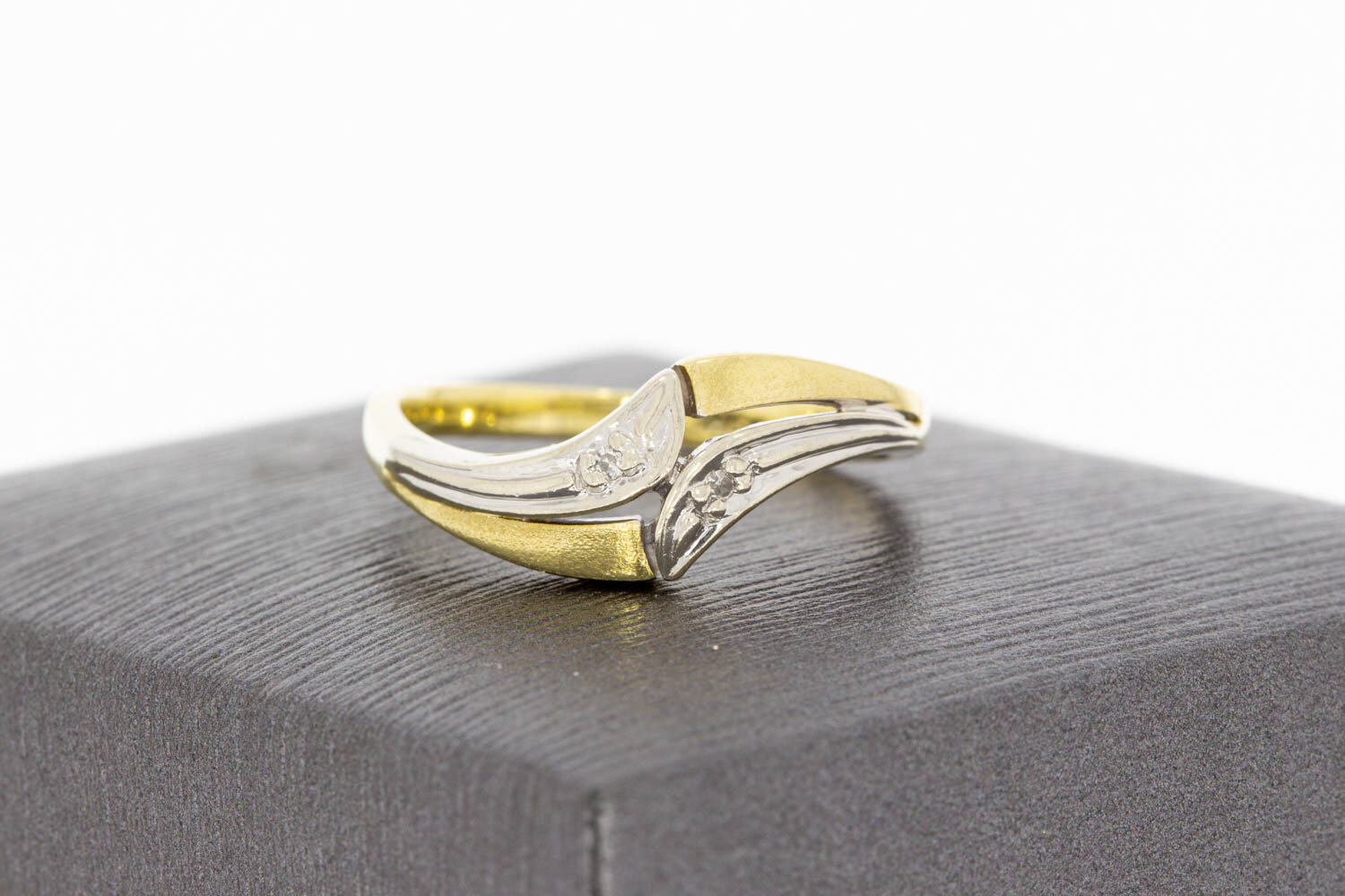 14 karaat gouden Diamant ring - 17,4 mm