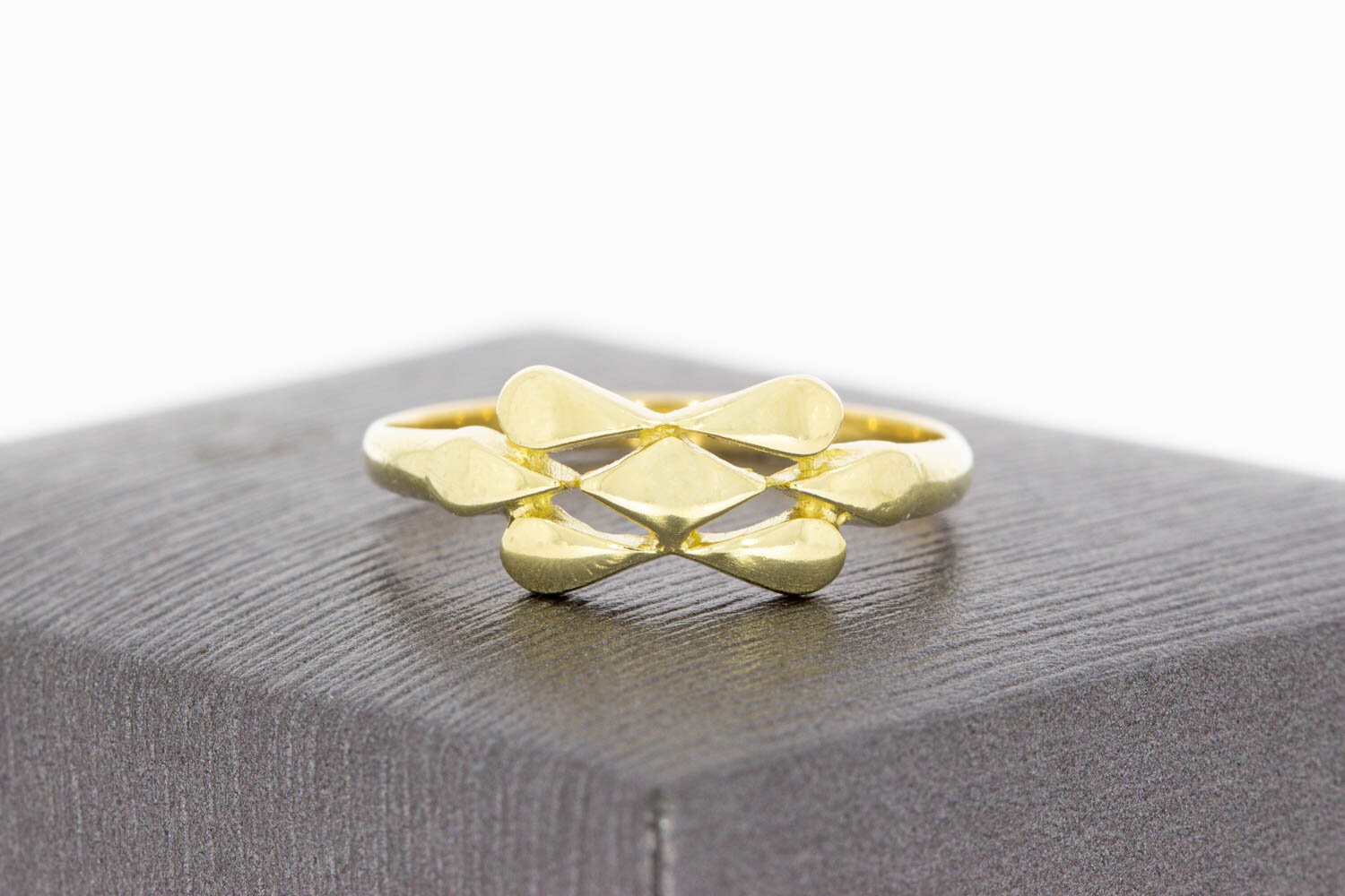 14 karaat gouden vintage ring - 18,3 mm