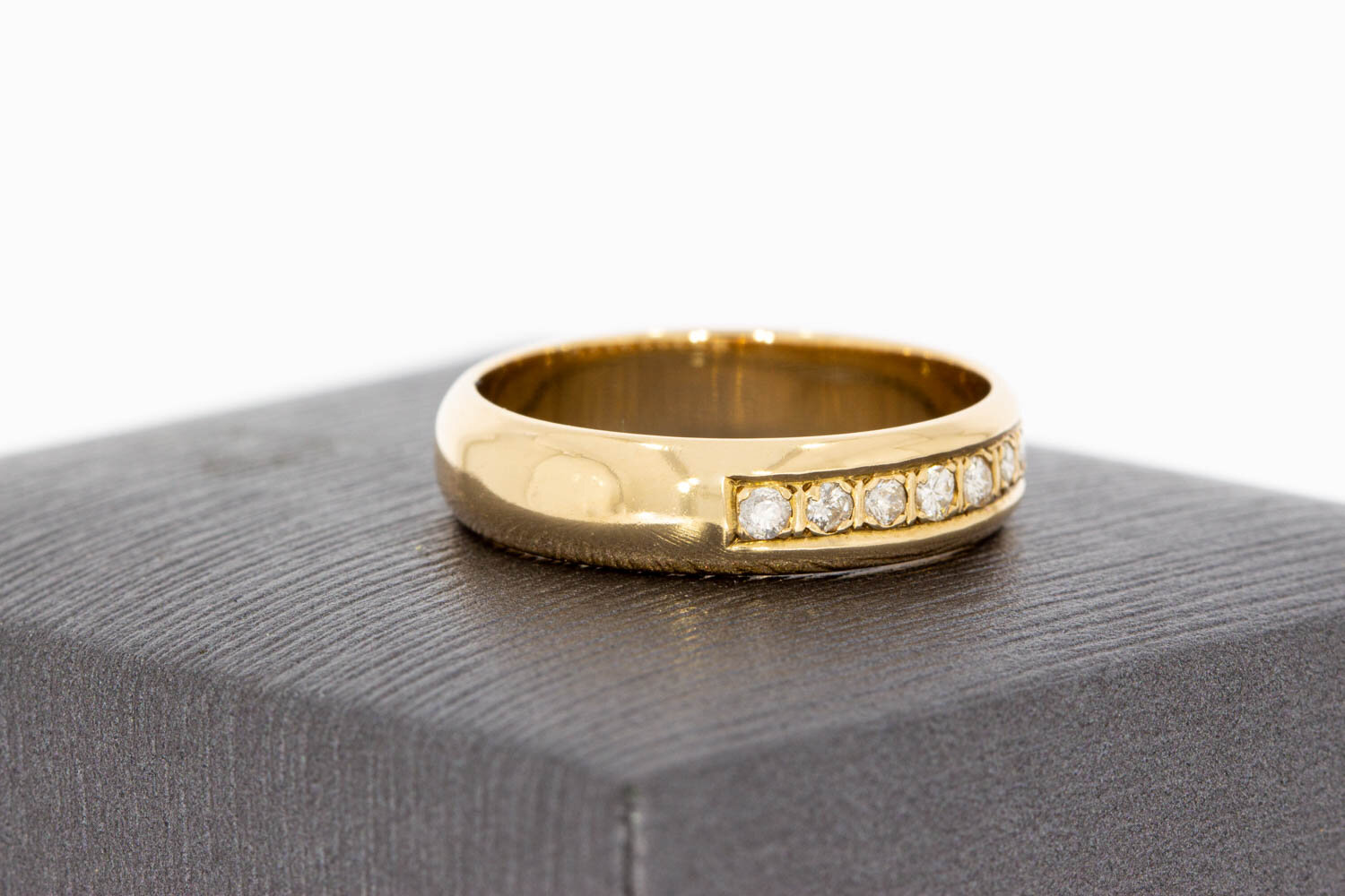 14 Karaat gouden Diamant ring - 17,6 mm