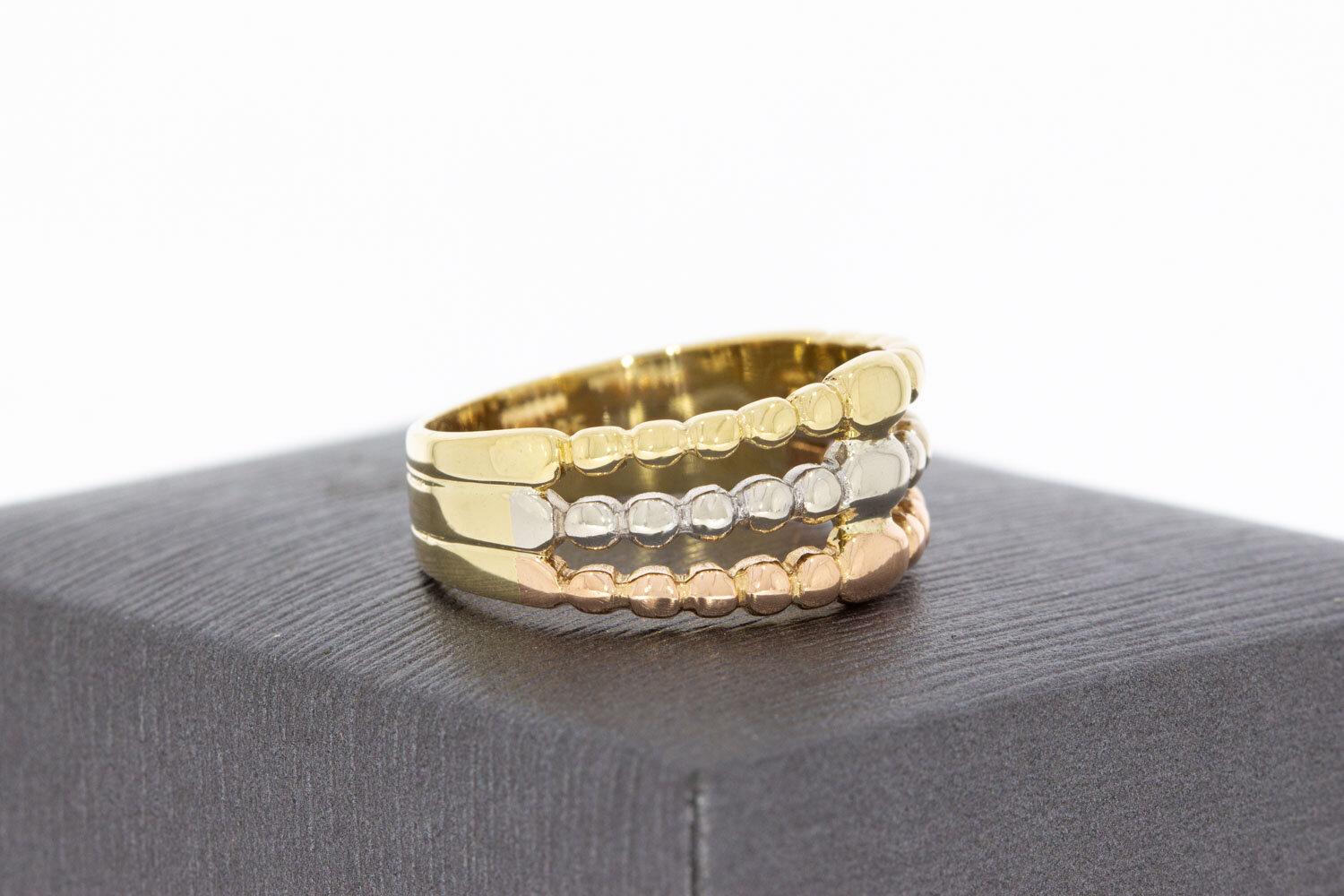 14 karaat goud ring dames - 18,3 mm