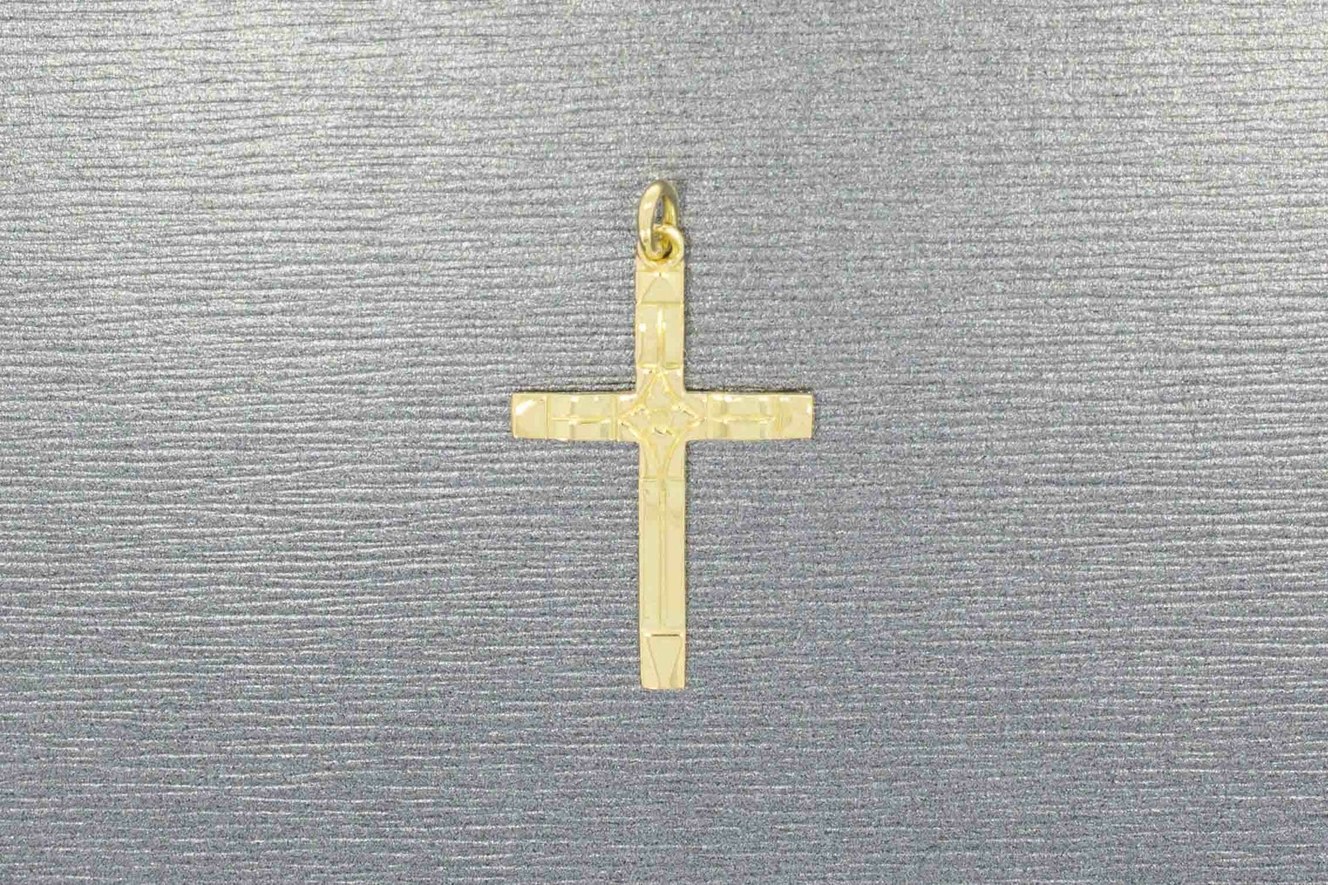 14 karaat kruis ketting hanger - 2,8 cm