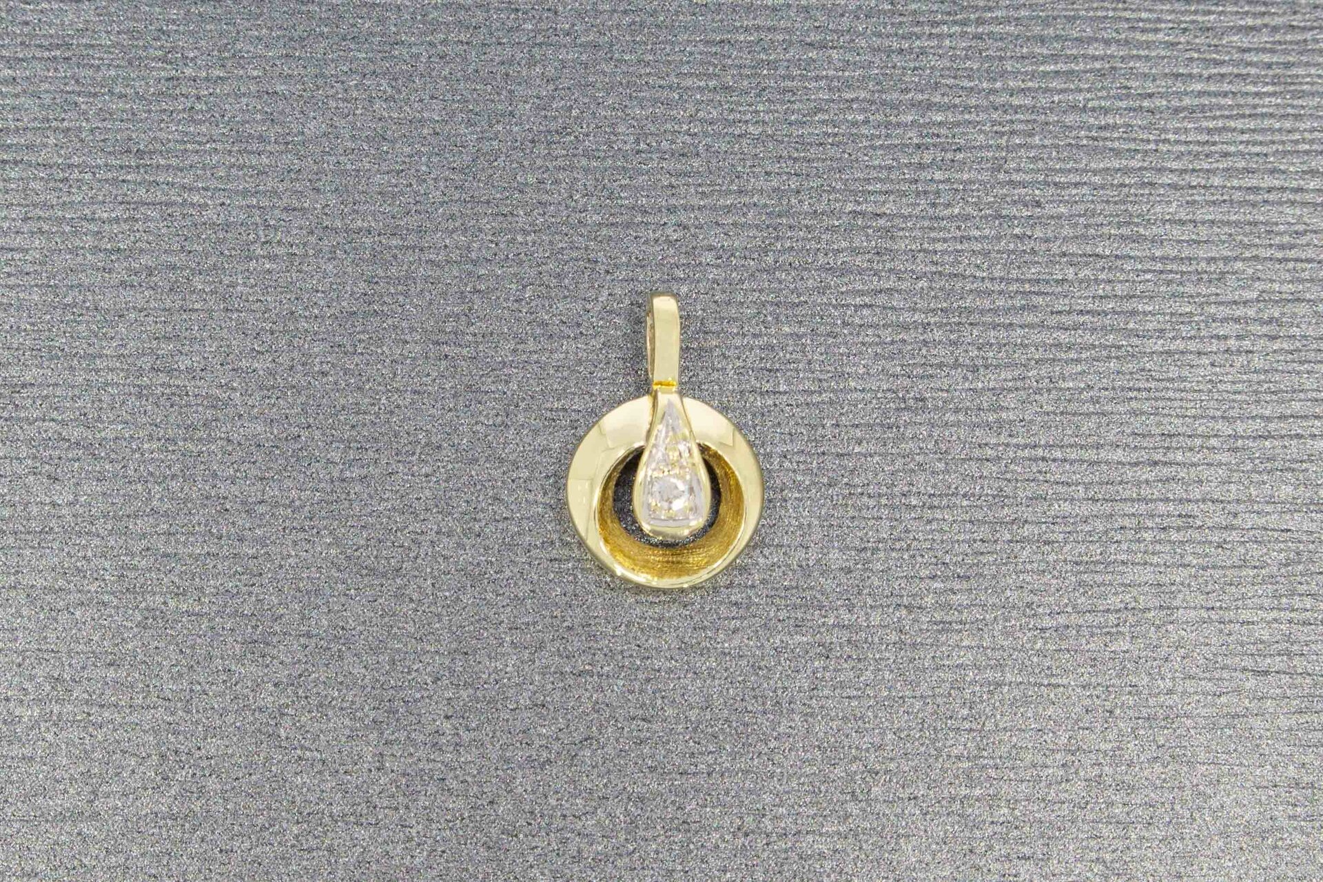 14 karaat diamant hanger - 13,5 mm