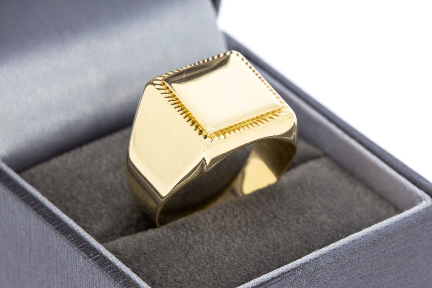 Heren Zegelring 14 karaat goud - 20,1 mm