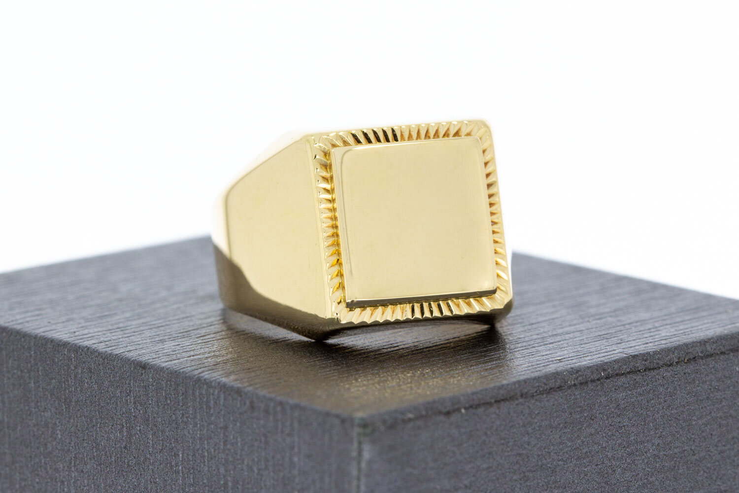 Heren Zegelring 14 karaat goud - 20,1 mm